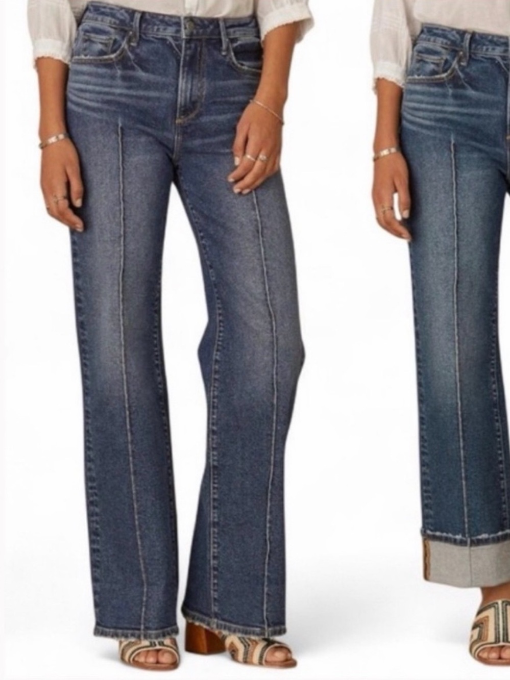 Driftwood Stacy Vintage Wash Pintuck Jeans.